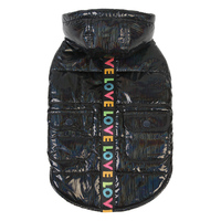 Manteau d'hiver pour chien personnalisable de haute qualité, écologique, en polyester imprimé, respirant, rembourré, veste tendance, vêtements modernes pour animaux de compagnie