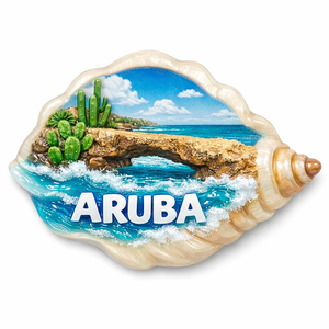 Imán de Resina Personalizado de la Playa de <span class=keywords><strong>Aruba</strong></span>, Recuerdo Decorativo, Regalo Turístico, Recuerdo Magnético de Viaje al por Mayor - Product Image 2