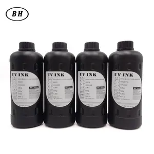 Tinta uv lembut asli dan baru CMYKW digunakan untuk dx5 dx7 dx8 tx800 cetak tinta uv botol 1000ml