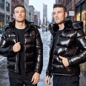 Veste coupe-vent imperméable d'hiver pour homme, taille plus, 100% nylon, personnalisée 2020, fermeture éclair, fourrure de mouton, motif floral, écologique - Product Image 2