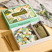 Vente flash : Puzzle personnalisé Jardin de fleurs Arbre magique, taille personnalisée, forme irrégulière, planche grise, impression couleur intégrale, jouet éducatif