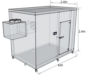 Mini-chambre froide monobloc à prix réduit, 20m³, avec roulettes en option, chambre froide mobile, congélateur walk-in - Product Image 5