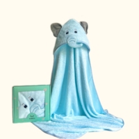 Serviette de Bain à Capuche pour Bébé en Bambou Bio de Haute Qualité, Imprimé Animal, 90x90 cm, Super Douce, Confortable, Antimicrobienne, pour Salle de Bain et Chambre