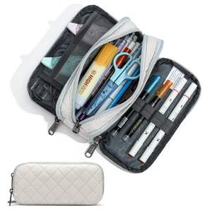 Grande capacité enfants fermeture éclair étudiant pochette à crayons multicouche papeterie sac de rangement dames organisateur cosmétique - Product Image 2