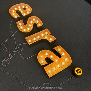 Lampadina in materiale di vetro con lettere luminose 3D per interni all'aperto <span class=keywords><strong>Vintage</strong></span> negozio arrugginito ufficio caffetteria - Product Image 6