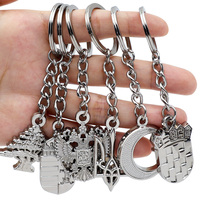 Porte-clés d'avion d'événements d'aviation en métal plaqué argent en alliage de zinc de vente chaude de haute qualité pour des souvenirs