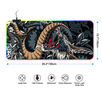 FLAME SNAKE Esthétique Série Ancient Dragon Gaming Mousepad Liquid RGB Light , Dropship Big Gaming Mousepad | Personnalisé