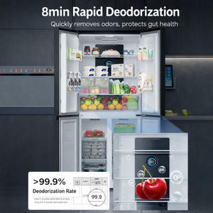 Réfrigérateur Inverter 418L Quatre Portes No Frost pour Usage Domestique 220V Économe en Énergie Haute Qualité Grande Capacité de Refroidissement - Product Image 5