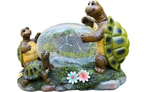 ไฟแสงอาทิตย์โพลีเรซิน/เรซินพลังงานแสงอาทิตย์สำหรับเด็กและแม่เต่าไฟตกแต่งสวนกลางแจ้ง - Product Image 2