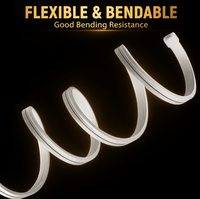Bande LED néon flexible 4x8mm, étanche IP67, basse tension 12V/24V, blanc chaud 3000K, pour éclairage d'ambiance placard/bibliothèque, certifiée BIS ETL UKCA CE