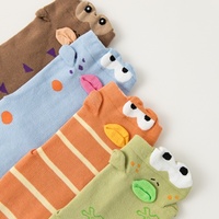 Chaussettes de yoga à cinq doigts, nouveau style printemps-été, chaussettes courtes pour femmes, motif poisson-clown, antidérapantes en silicone, chaussettes de sport à orteils