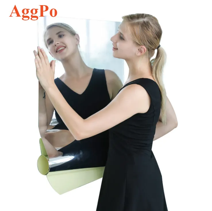 Mirror Sheets Flexible Non Glass Mirror with Self Adhesive Back Tiles Mirror Wall Stickers