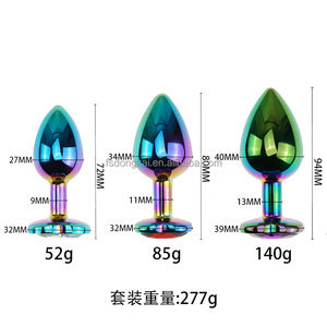 DongKai, producto sexual de gran venta, Juguetes sexuales anales masturbatorios, tapón anal de metal, tapón anal de metal colorido para juego sexual masculino y femenino - Product Image 4