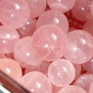 Quả Cầu Đá Tự Nhiên Hình Cầu Tinh Thể Thạch Anh Hồng Ánh Sáng Sao Để Trang Trí Nhà Cửa - Product Image 1