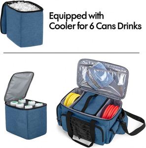 Sac de golf à disques de haute qualité, échantillon gratuit, sac à main, sac à bandoulière, capacité de 25 disques, avec sac isotherme et poches de rangement supplémentaires - Product Image 4