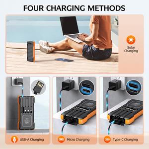 Độc quyền Nhà Phân Phối Muốn Năng Lượng Mặt Trời Usb Cáp Không Thấm Nước Ngân Hàng Điện 50000 Mah - Product Image 3