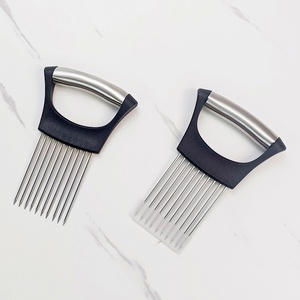 Wholesale Manual Stainless Steel Onion Slicer Metal Material <b>Fruit</b> <b>Vegetable</b> Fixer Meat Tenderizer Cutter <b>Tool</b> for Rings Needles - Product Image 5