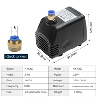 Pompe à eau standard HYCNC 2m 25W pour usage de base 	 Faible consommation d'énergie pour le transfert de fluides à petite échelle