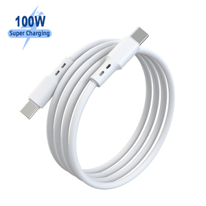 Ventas al por mayor 100W <span class=keywords><strong>USB</strong></span> C <span class=keywords><strong>Cable</strong></span> E-mark Chip Carga rápida <span class=keywords><strong>USB</strong></span> C a C Tpe <span class=keywords><strong>Cable</strong></span> suave para <span class=keywords><strong>iPhone</strong></span> Teléfono Android - Product Image 1