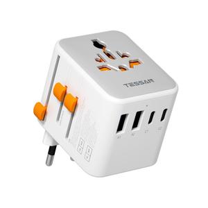 WTA-08 <span class=keywords><strong>TESSAN</strong></span> Universal Südafrika/Namibia/Botswana/Nepal/Mosambik Steckeradapter USB-C zu 2* USB-A 3*USB-C 28W Reiseadapter - Product Image 2