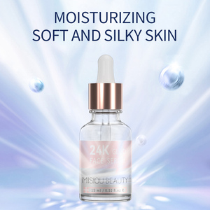 Top Quality 15ml restringe pori <span class=keywords><strong>24k</strong></span> oro essenza viso siero rassodante viso Anti-rughe viso Anti-invecchiamento illuminante <span class=keywords><strong>24K</strong></span> oro avanzato siero - Product Image 2