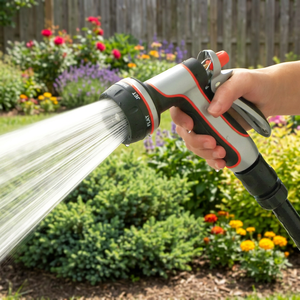 Buse en métal à 7 motifs robuste de qualité supérieure buse de tuyau en zinc réglable outil de pistolet à eau de jardin - Product Image 2