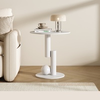 Table basse d'appoint ronde en fer style jardin noir tendance pour la chambre à coucher et le bureau à domicile