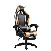 Chaise de jeu exécutive ergonomique en cuir avec support lombaire et accoudoirs réglables, design moderne