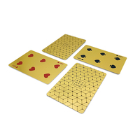 Cartes à jouer en PVC imperméables personnalisables cadeau promotionnel en plastique doré avec Offre Spéciale d'impression de logo