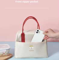 Sac isotherme portable double couche imperméable grande capacité, style macaron, tendance, frais, simple, épaissi et écologique