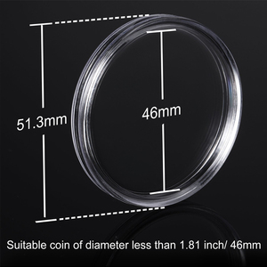 Suministros <span class=keywords><strong>para</strong></span> colección de <span class=keywords><strong>monedas</strong></span>, soporte <span class=keywords><strong>para</strong></span> cápsulas de <span class=keywords><strong>monedas</strong></span> de 46mm, junta protectora de 8 tamaños, estuche <span class=keywords><strong>para</strong></span> <span class=keywords><strong>monedas</strong></span> coleccionables con caja de almacenamiento de plástico - Product Image 2