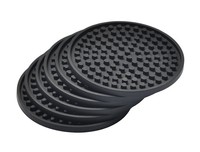 Ensemble de 6 dessous-de-verre en silicone décoratifs, résistants à la chaleur, antidérapants et réutilisables avec plateau de rangement