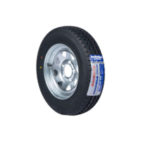 Pneu radial sans chambre à air WANDA 155R13C pour remorque légère, ensemble avec jante en acier de 13 pouces, indice de charge C, vitesse S, pour petite remorque ou caravane