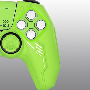 เคสป้องกันคอนโทรลเลอร์ PS5 - ผิวสัมผัสนุ่มสีเขียวนีออนสไตล์เมคคา - Product Image 3