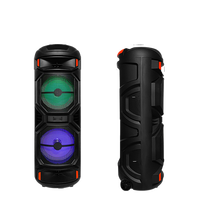 Oudiobop Enceinte portable sans fil 40W avec LED RGB, basses puissantes, rechargeable, pour fêtes, home cinéma, karaoké, design chariot, USB, ordinateur