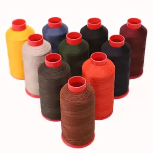 Bonded polyester thread tex 45 tex 70 tex 90 high tenacity bonded sewing thread for Leather Shoes/ Bags/ Suitcase