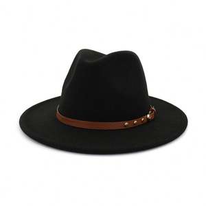 X3026 Sombrero Fedora Unisex de Lana, Sombrero Panamá con Hebilla, Gorra Jazz de Lana - Product Image 5