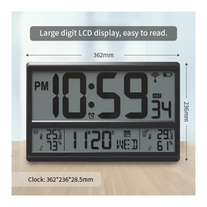 Youton Chữ số lớn Jumbo hiển thị nguyên tử tự thiết lập tự điều chỉnh DCF wwvb Đồng hồ treo tường kỹ thuật số điện tử màn hình <span class=keywords><strong>LCD</strong></span> năm mới - Product Image 1