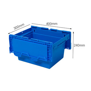 Bán buôn lưu trữ bin với nắp đậy nestable PP hộp nhựa gồ ghề lưu trữ container <span class=keywords><strong>Stackable</strong></span> Thùng nhựa - Product Image 1