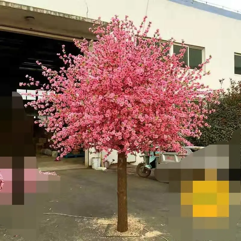 Landscape decoration large artificial simulated blossom flower cherry tree 5 feet pink for sale