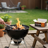 Support de personnalisation du pack de 32 allume-feu en laine de bois pour camping en extérieur, allumage rapide, accessoires de barbecue