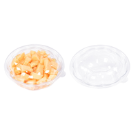 16oz 32oz Bol rond de petite taille de couleur claire Boîte à fruits jetable Matériau Pla Récipient pour aliments à emporter