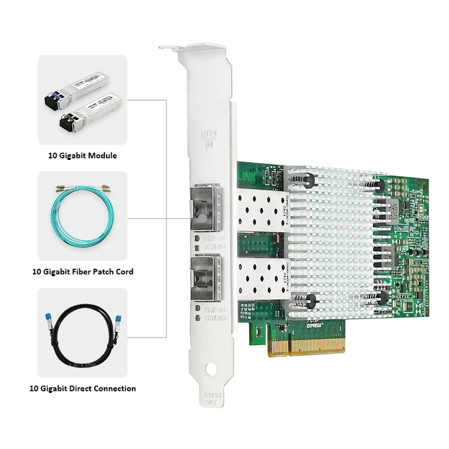 10G Lan Card LREC9812BF-2SFP+ Network Internal Ethernet Port Pcie Intel X710