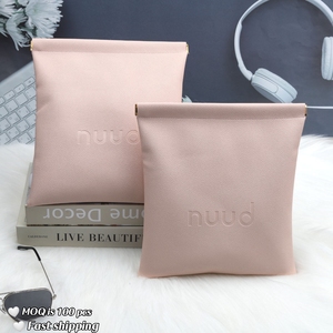 High End Customized Emboss Logo Pu Leather Fashion <b>Bag</b> Earphone Jewelry Ring Necklace Coin Leather <b>Dust</b> <b>Bag</b> with Iron Sheet - Product Image 1