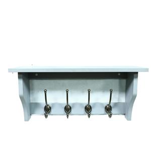 Wholesale 4 Double Wall Mounted Heavy-Duty Multi-Purpose Coat Rack MDF <strong>Black</strong> Nickel Zinc Hooks Entryway <strong>Clothing</strong> Hanging <strong>Rails</strong> - Product Image 5