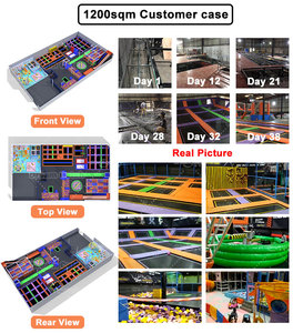 Parque de Trampolines Dream Catch Personalizado de 600 Metros Cuadrados, Centro de Juegos Interior Comercial con Tobogán <span class=keywords><strong>Grande</strong></span>, Zona de Saltos para Niños - Product Image 5