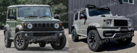 Prix de gros d'usine applicable à l'ensemble complet d'accessoires modifiés et de capot moteur pour les voitures de style Jimny Babos