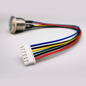 Connettore per Cavi Personalizzato WS2812 RGB Led 22mm Interruttore a Pulsante Impermeabile con Anello Metallico - Product Image 3