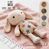 Boneka Rakun Abu-abu Kustom, Mainan Plush Berbobot, Teman Tidur Bean Bag