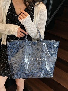 New Mỹ Châu Âu Phụ Nữ Của Thời Trang <span class=keywords><strong>Leopard</strong></span> Bò Ngựa Vằn In Túi Xách Trọng Lượng Nhẹ PVC Lớn Không Thấm Nước Kraft Tote Túi Cho Công Việc Mua Sắm - Product Image 6